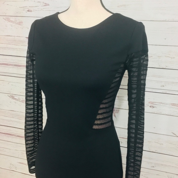 French Connection ~ Bette Mesh Inset Jersey Dress - Picture 6 of 10